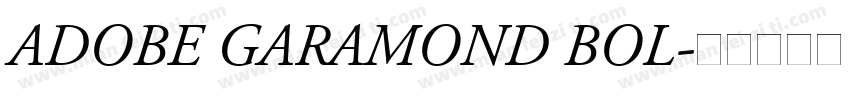 ADOBE GARAMOND BOL字体转换